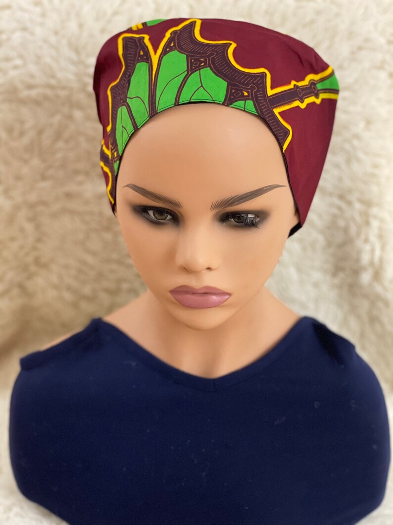 Satin lined Scrub cap for Natural hair 
