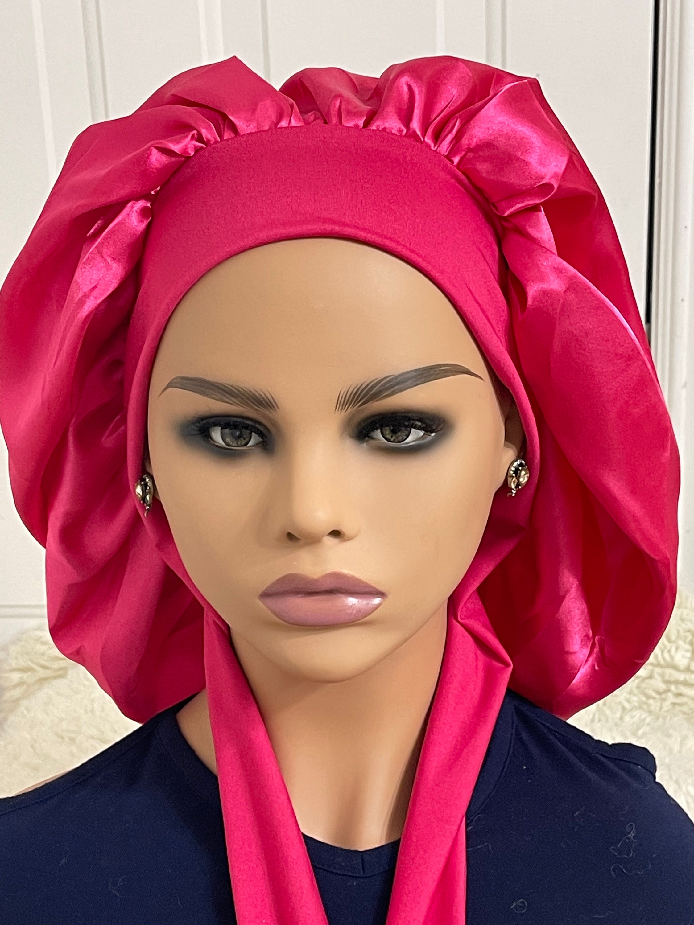 SATIN Turban Silky Hair / Satin hair for big Etsy
