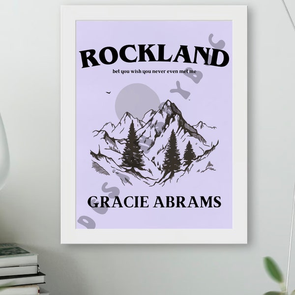 Gracie Abrams Rockland Poster - NUR DIGITAL DOWNLOAD