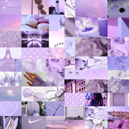 90 Wall Collage Kit Photos Lavender Boujee Tones Aesthetic - Etsy