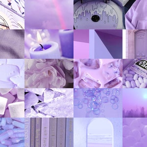 90 Wall Collage Kit Photos Lavender Boujee Tones Aesthetic - Etsy