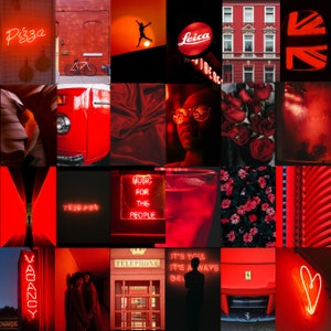 60 Print Red Wall Collage Kit Aesthetic Dream VSCO Wall Decor - Etsy