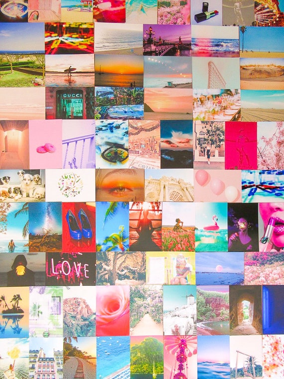 90 Collage Kit Photos Boho Beach Vibes Aesthetic VSCO Wall 