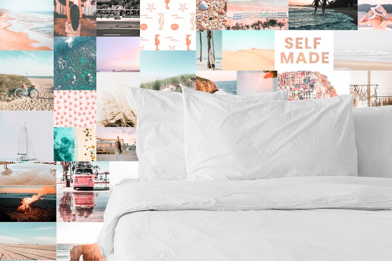 90 Collage Kit Photos Boho Beach Vibes Aesthetic VSCO Wall Decor, 30 60 or 90 Vacation Photo Prints Mailed to You Tezza Wall Kit Room Decor image 2