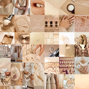 90 Wall Collage Kit Photos Boujee Mode Beige Tan Tones Esthétique VSCO Décor, 30 60 ou 90 Tirages photo dart envoyés en courrier Tezza Décoration murale image 2