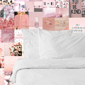 Wall Collage Kit 90 Pics Light Pastel Pink Vibes Aesthetic VSCO, 30, 60, or 90 Photo Prints Mailed to You, Tezza Blush Style Kit Room Decor image 2