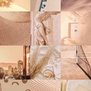 90 Wall Collage Kit Photos Boujee Mode Beige Tan Tones Esthétique VSCO Décor, 30 60 ou 90 Tirages photo dart envoyés en courrier Tezza Décoration murale image 3