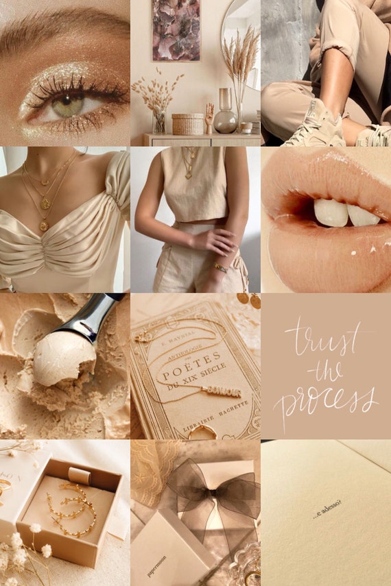 Free download 90 Wall Collage Kit Photos Boujee Rose Gold Tones