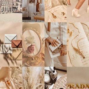 90 Wall Collage Kit Photos Boujee Mode Beige Tan Tones Esthétique VSCO Décor, 30 60 ou 90 Tirages photo dart envoyés en courrier Tezza Décoration murale image 6