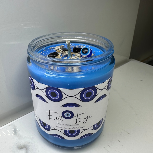 Evil Eye Protection Soy Candle - 8 oz