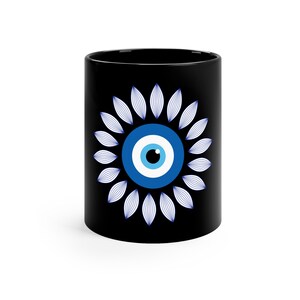Tazza nera da 11 once Evil Eye