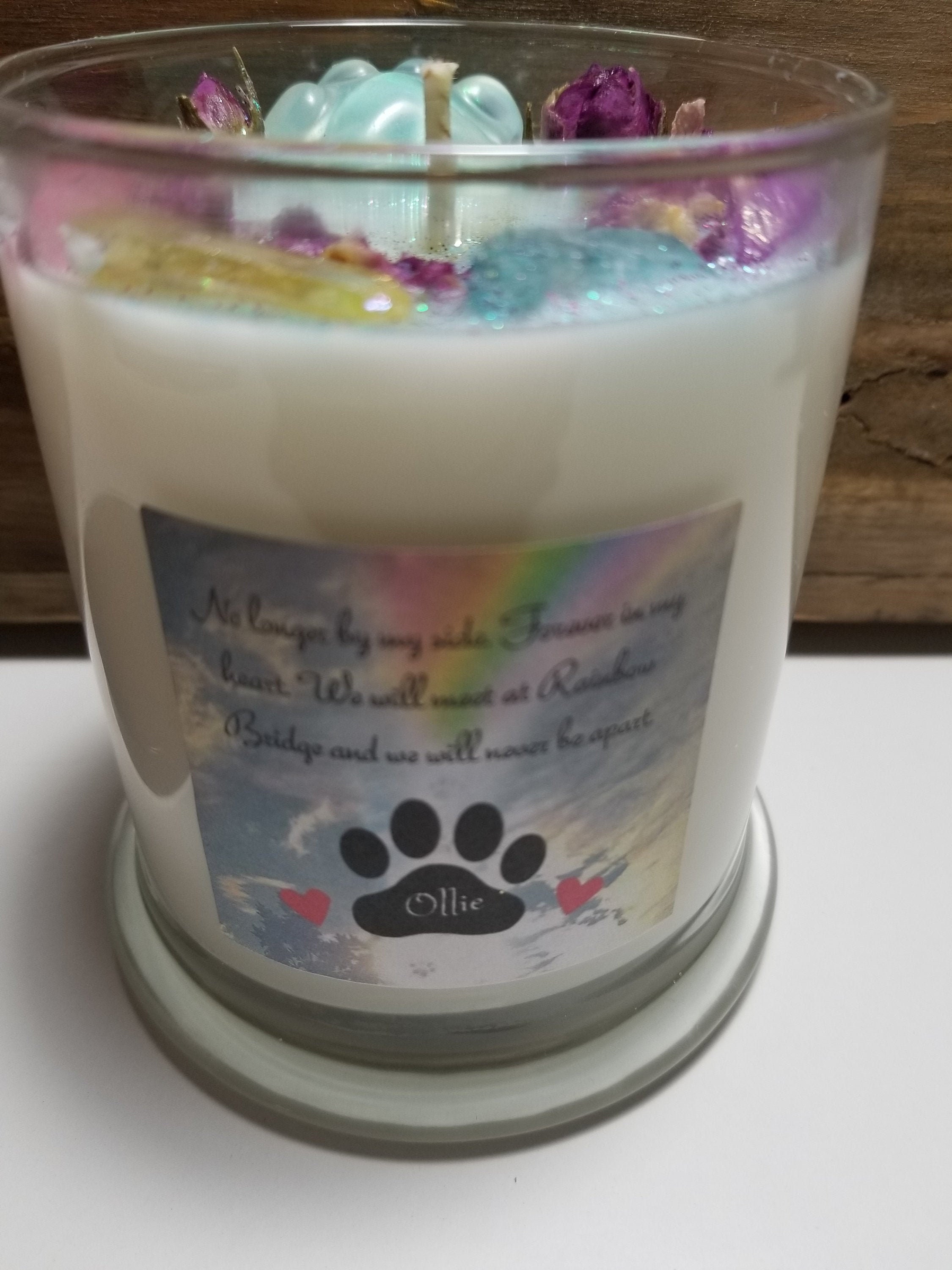 Custom Eternity Crystal Dog/Kitty Paw Candle Etsy