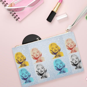 Marilyn Monroe Print Design Square Coin Purse Wallet