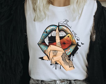 Basic Witch Vampire Teeth Shirt, Vampire Teeth, Vampire Fangs, Vampire Shirt, Halloween Clothes, Vampire Aesthetic, Halloween Crewneck