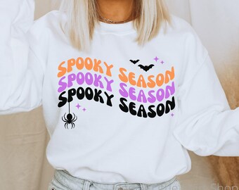 Spooky Season Sweatshirt, Spooky Vibes, Spooky Sweatshirt, Halloween Mom Shirt, Spooky Season Shirt, Crewneck, Halloween Sweatshirt Women