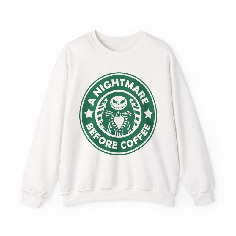 A Nightmare Before Coffee Sweatshirt, Nightmare Before Christmas Shirts, Nightmare Before Christmass, Halloween Sweatshirts, Halloween Shirt immagine 2
