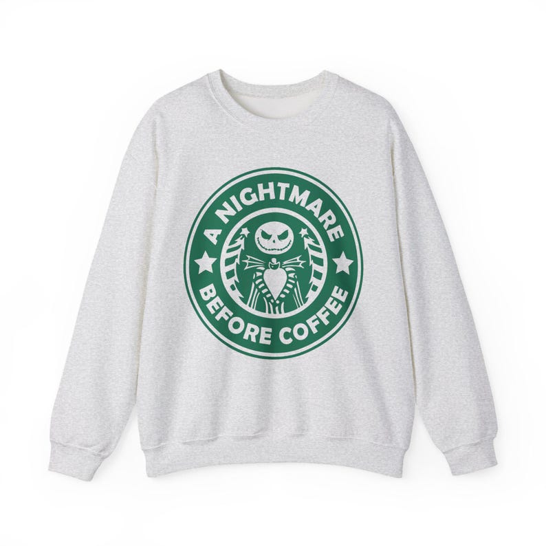 A Nightmare Before Coffee Sweatshirt, Nightmare Before Christmas Shirts, Nightmare Before Christmass, Halloween Sweatshirts, Halloween Shirt immagine 4