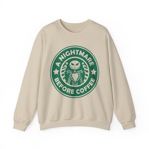 A Nightmare Before Coffee Sweatshirt, Nightmare Before Christmas Shirts, Nightmare Before Christmass, Halloween Sweatshirts, Halloween Shirt immagine 6