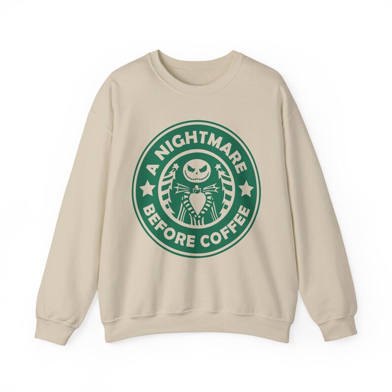 A Nightmare Before Coffee Sweatshirt, Nightmare Before Christmas Shirts, Nightmare Before Christmass, Halloween Sweatshirts, Halloween Shirt immagine 6