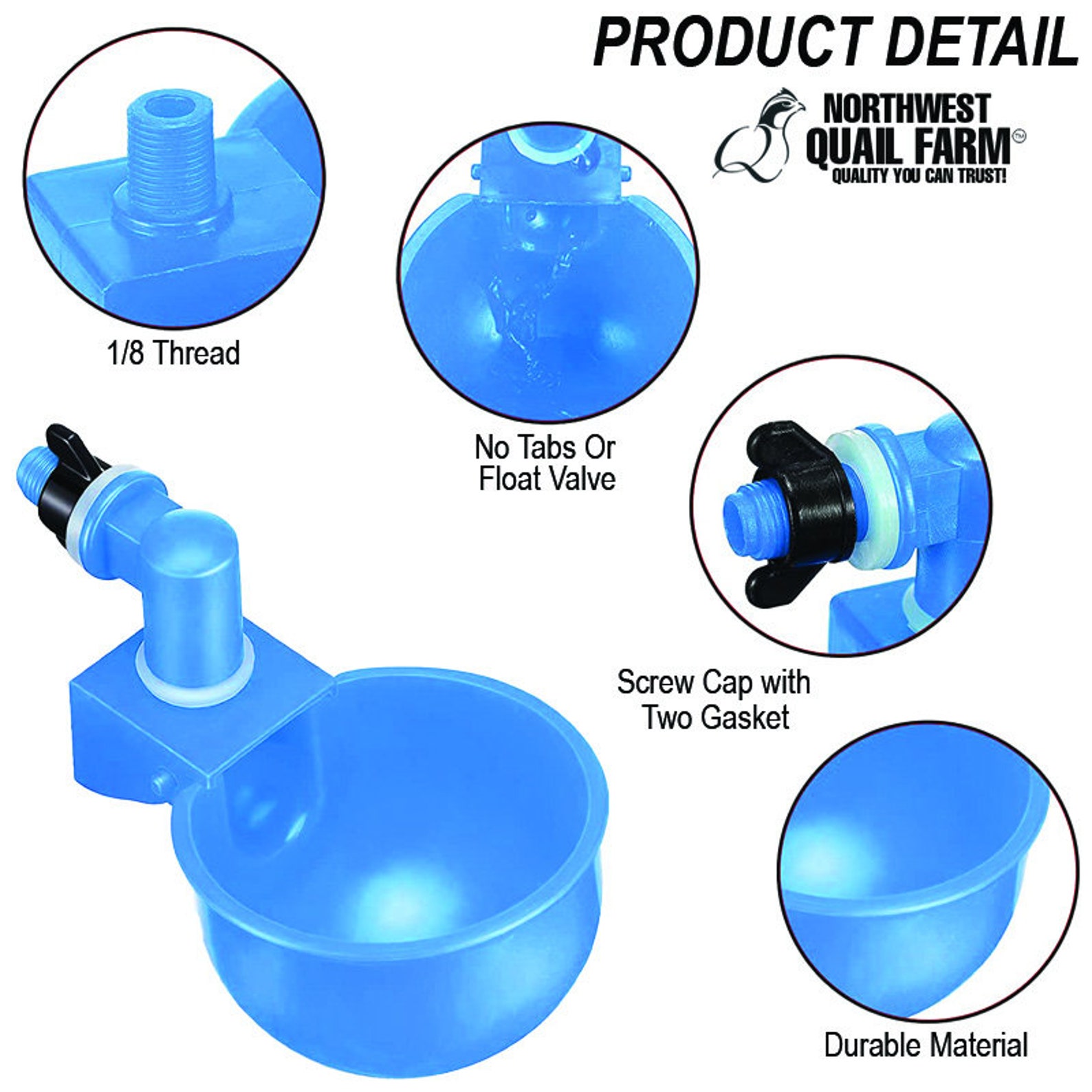 Automatic Chicken Waterer DIY KIT 4 Cups With 1/2 Tees Etsy