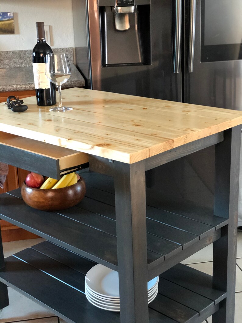 Customizable Handmade Mobile Kitchen Island Only available Etsy