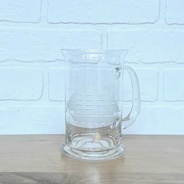 Vintage Toscany Crystal Nautical Beer Mug