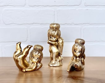 Vintage Dickson Gold Cherubs