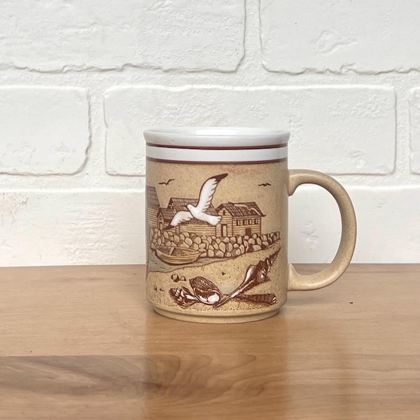 Vintage Stoneware Seaport Mug