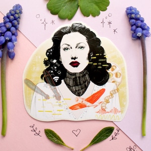 Hedy Lamarr - Vinyl gloss Sticker - Hollywood actress, feminist icon and inventor