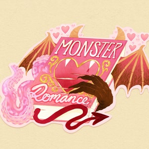 Monster Romance - Vinyl Buch Sticker