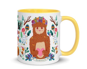Sasquatch - Cryptid Mug with Color Inside - Bigfoot FREE DELIVERY