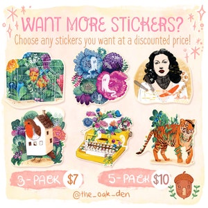Vinyl Gloss Sticker Discount Bundles - Wählen Sie Ihre eigene Packung für weniger - 3 oder 5 Packungen - The Oak Den - Tier- und Blumenaufkleber