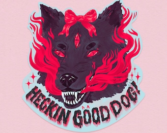 Bon sang, bon chien ! - Sticker chien de l'enfer en vinyle