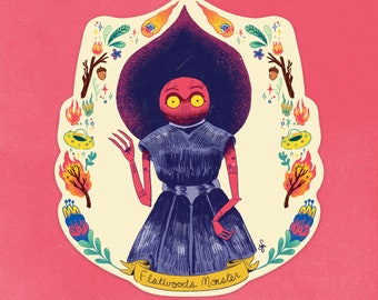 the Flatwoods monster - Cryptid Vinyl Sticker