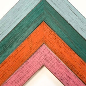 Barn Wood Picture Frames Driftwood Farmhouse Funky Eclectic Teal Light Blue Orange Pink Rustic Distressed 4x6 5x7 8x10 11x14 16x20n 18x24