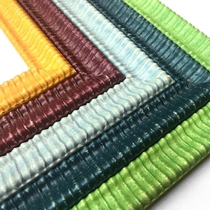 Eclectic Picture Frames Colorful Ridges Funky Decor Vintage Lime Green Red Yellow Blue Custom Gallery Wall Gift 4x6 5x7 8x10 11x14 16x20