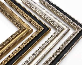 Ornate Picture Frames Gold Black Silver Victorian Antique Vintage Distressed Elegant Eclectic Diploma Wedding 4x6 5x7 8x10 11x14 16x20 18x24