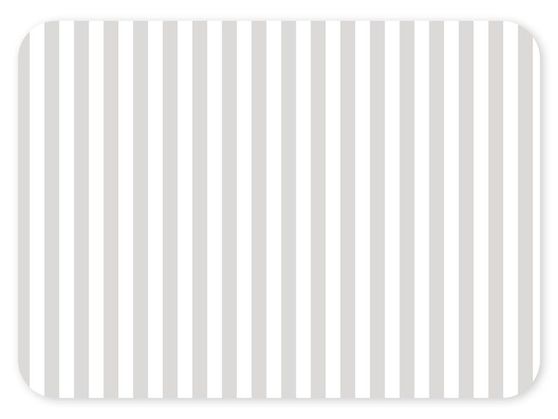 May include: A rectangular mousepad with rounded corners features a vertical striped pattern. The stripes alternate between white and a light gray color. The mousepad has a clean, minimalist design.