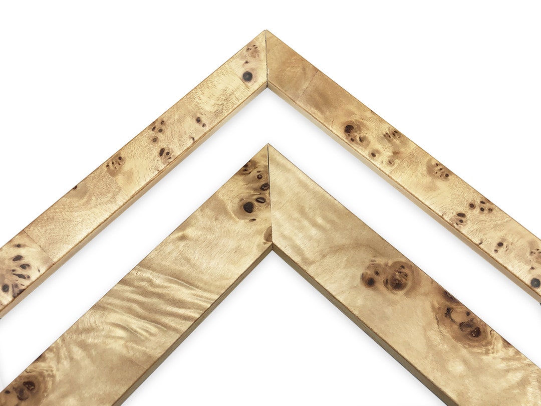 Blonde Burl Wood Picture Frame Light Brown Photo Display Natural Rustic Contemporary Modern