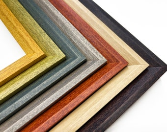 Mid-Century Modern Picture Frames Stained Wood Neutral Organic Unique Modern Contemporary Eclectic Funky Decor 4x6 5x7 8x10 11x14 16x20 Gift