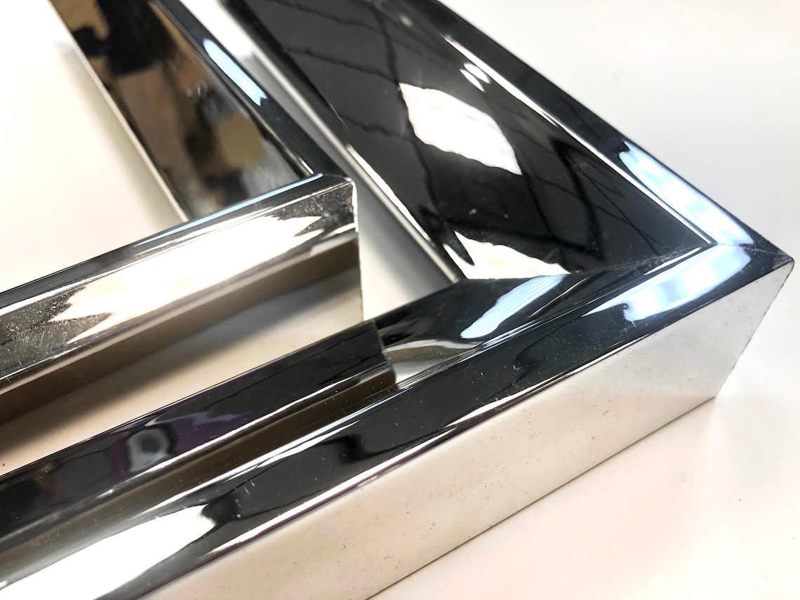 Mirror Finish Picture Frames Chrome Reflective Modern Funky - Etsy