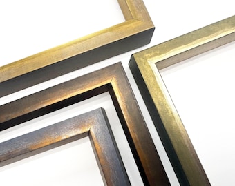 Acid Wash Picture Frames Bronze Copper Gold Blue Green Mid-Century Modern Contemporary Unique Custom Photo Display 4x6 5x7 8x10 11x14 16x20