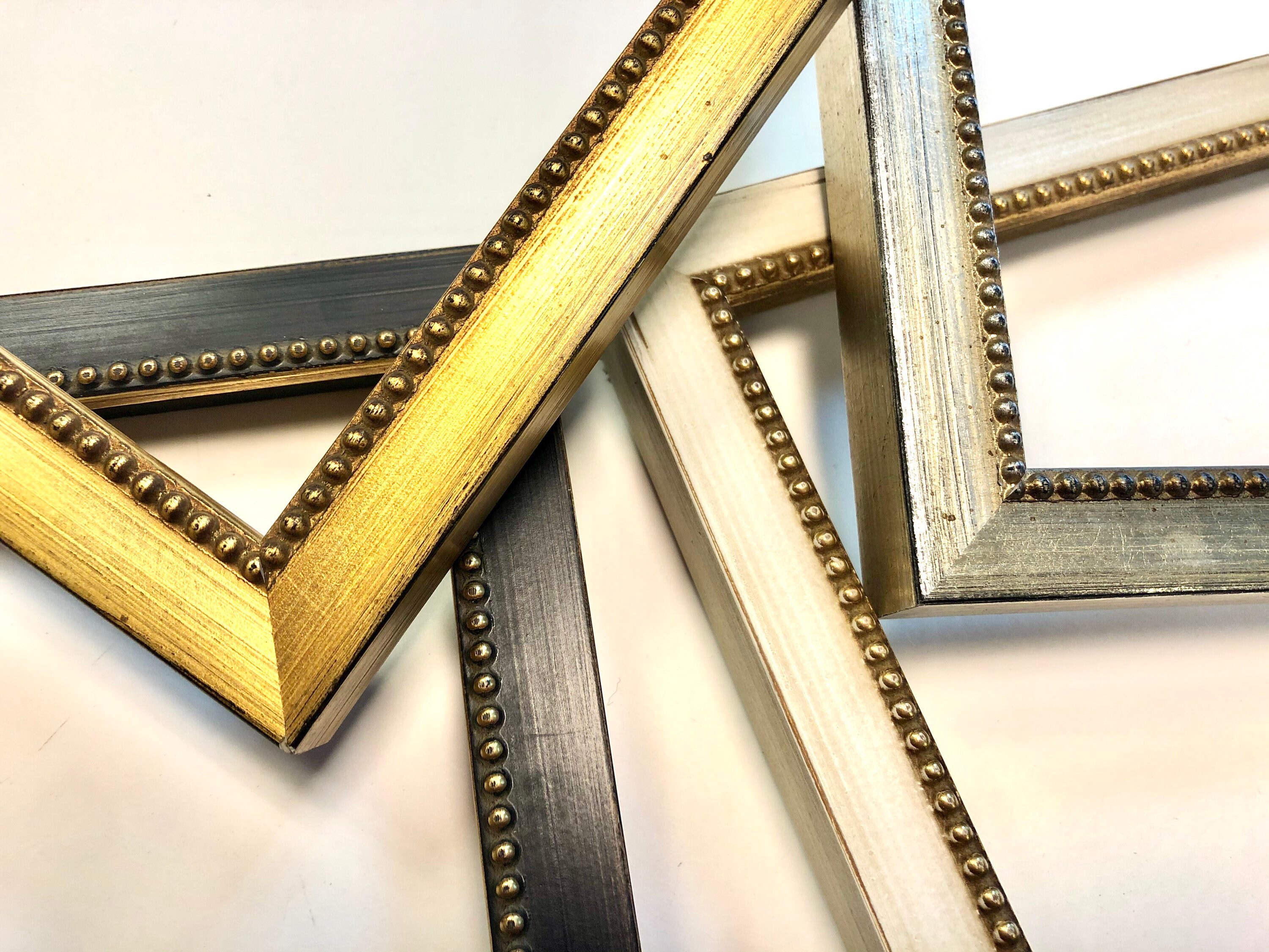 Gold Silver White Black Beaded Picture Frame Classic Elegant Etsy