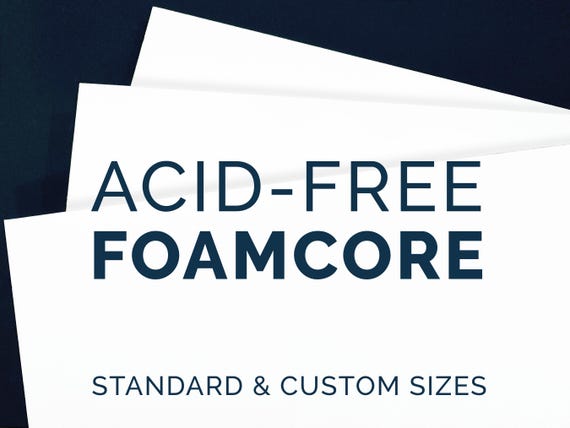 Acid-Free Foamcore Backing for Picture Framing | Available in Standard and Custom Sizes | 3/16in Thick