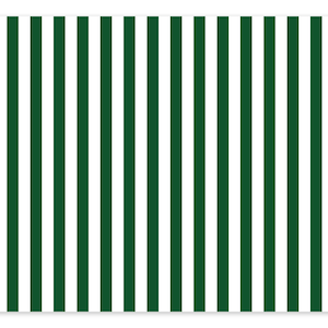 May include: Rectangular placemat with a pattern of vertical stripes in alternating dark green and white. The corners are rounded. The design is simple and modern.