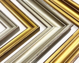 Traditional Classic Picture Frames Scooped Gold Silver Ornate Diploma Wedding Photo Display Statement Decor 4x6 5x7 8x10 11x14 16x20 18x24