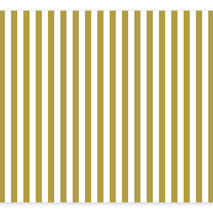 May include: A rectangular, rounded-corner item with a repeating pattern of vertical gold and white stripes. The stripes are evenly spaced and run the full length of the item, creating a clean and modern design.