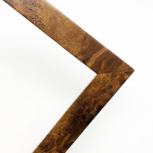 Caramel Burl Mirror Rich Brown Traditional Custom Picture Frame  Statement Piece Home Decor Classic Decor Wall Mirror Bathroom Custom Sizes