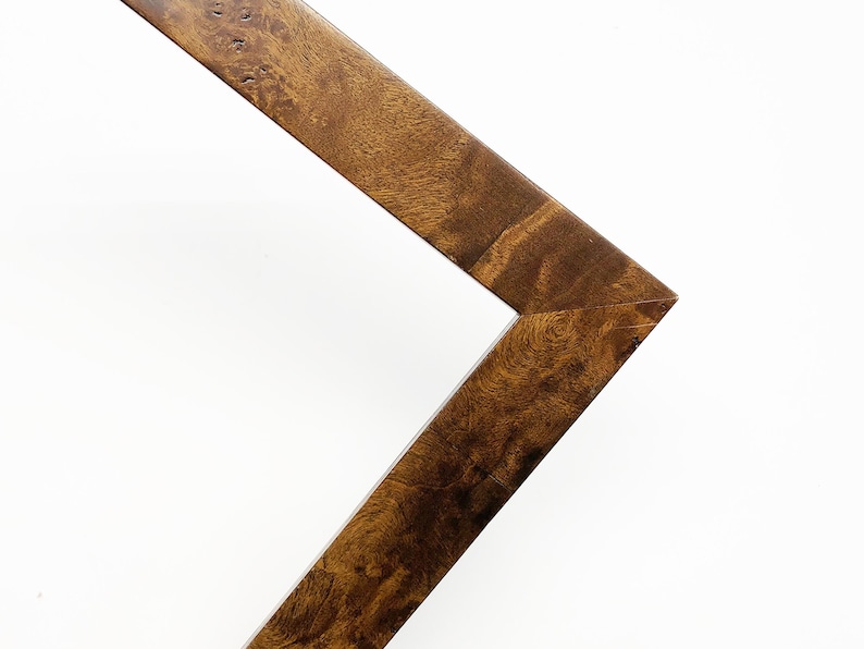 Caramel Burl Mirror Rich Brown Traditional Custom Picture Frame  Statement Piece Home Decor Classic Decor Wall Mirror Bathroom Custom Sizes