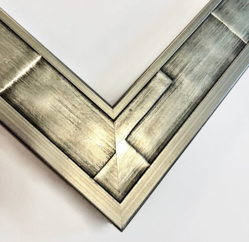 Art Deco Picture Frame Pewter Industrial Steampunk Steel Etsy